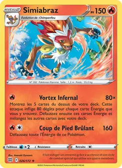 Carte Simiabraz de l'extension Stars Étincelantes, numéro 026/172