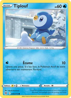 Carte Tiplouf de l'extension Stars Étincelantes, numéro 035/172