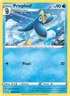 Carte Prinplouf de l'extension Stars Étincelantes, numéro 036/172
