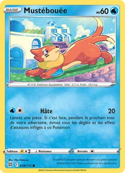 Carte Mustébouée de l'extension Stars Étincelantes, numéro 038/172