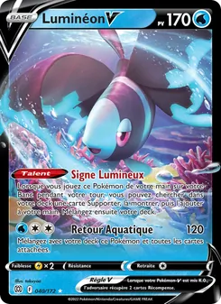 Carte Luminéon V de l'extension Stars Étincelantes, numéro 040/172