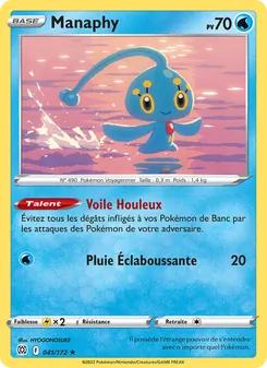 Carte Manaphy de l'extension Stars Étincelantes, numéro 041/172