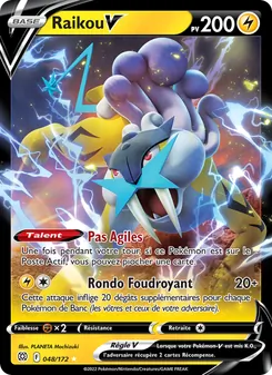 Carte Raikou V de l'extension Stars Étincelantes, numéro 048/172