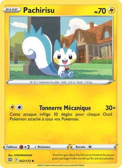 Carte Pachirisu de l'extension Stars Étincelantes, numéro 052/172