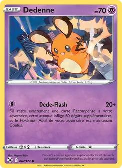 Carte Dedenne de l'extension Stars Étincelantes, numéro 067/172