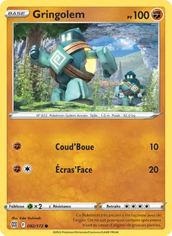 Carte Gringolem de l'extension Stars Étincelantes, numéro 082/172