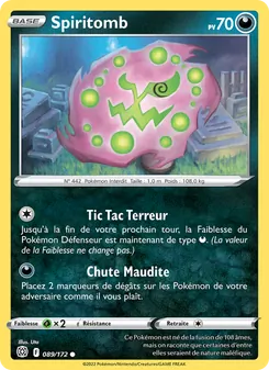 Carte Spiritomb de l'extension Stars Étincelantes, numéro 089/172