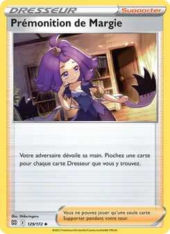 Carte Prémonition de Margie de l'extension Stars Étincelantes, numéro 129/172