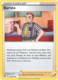 Carte Barista de l'extension Stars Étincelantes, numéro 133/172