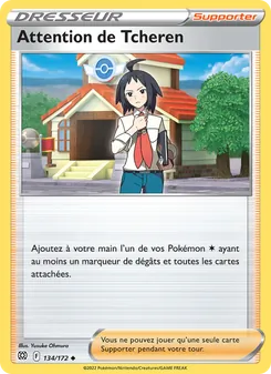 Carte Attention de Tcheren de l'extension Stars Étincelantes, numéro 134/172