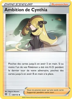 Carte Ambition de Cynthia de l'extension Stars Étincelantes, numéro 138/172