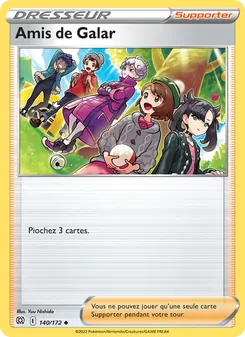 Carte Amis de Galar de l'extension Stars Étincelantes, numéro 140/172