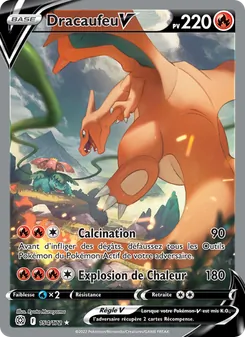 Carte Dracaufeu V de l'extension Stars Étincelantes, numéro 154/172