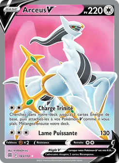 Carte Arceus V de l'extension Stars Étincelantes, numéro 165/172