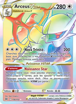 Carte Arceus VSTAR de l'extension Stars Étincelantes, numéro 176/172