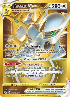 Carte Arceus VSTAR de l'extension Stars Étincelantes, numéro 184/172