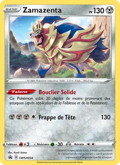 Carte Zamazenta de l'extension Promo SWSH, numéro SWSH034/307
