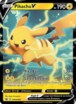 Carte Pikachu V de l'extension Promo SWSH, numéro SWSH063/307