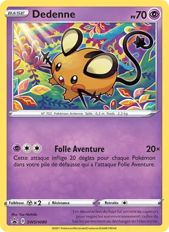 Carte Dedenne de l'extension Promo SWSH, numéro SWSH080/307