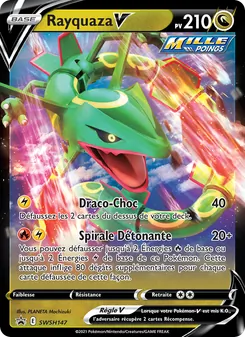 Carte Rayquaza V de l'extension Promo SWSH, numéro SWSH147/307
