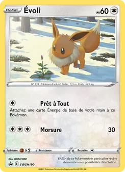 Carte Évoli de l'extension Promo SWSH, numéro SWSH190/307