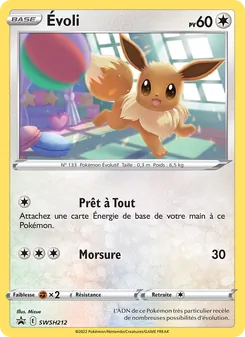 Carte Évoli de l'extension Promo SWSH, numéro SWSH212/307