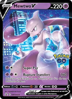 Carte Mewtwo V de l'extension Promo SWSH, numéro SWSH223/307