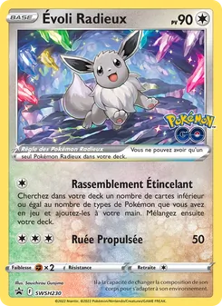 Carte Évoli Radieux de l'extension Promo SWSH, numéro SWSH230/307