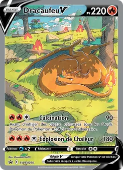 Carte Dracaufeu V de l'extension Promo SWSH, numéro SWSH260/307