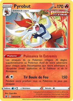Carte Pyrobut de l'extension Promo SWSH, numéro SWSH278/307