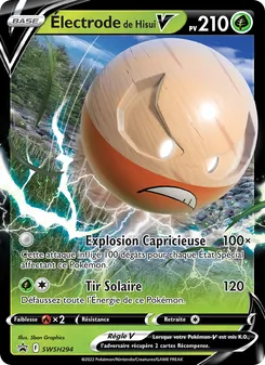 Carte Électrode de Hisui V de l'extension Promo SWSH, numéro SWSH294/307