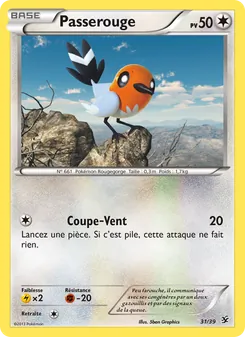 Carte Passerouge de l'extension Bienvenue à Kalos, numéro 31/39