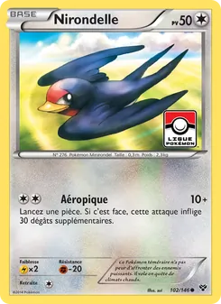 Carte Nirondelle de l'extension XY, numéro 102/146