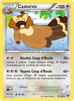 Carte Castorno de l'extension XY, numéro 107/146