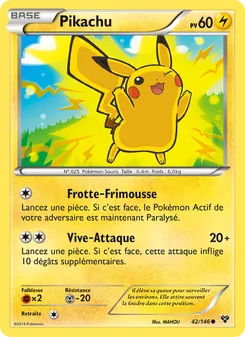 Carte Pikachu de l'extension XY, numéro 42/146