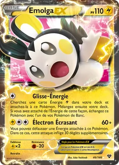Carte Emolga EX de l'extension XY, numéro 46/146