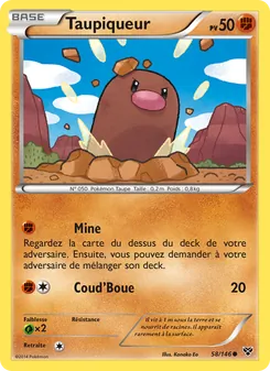 Carte Taupiqueur de l'extension XY, numéro 58/146