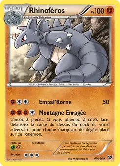 Carte Rhinoféros de l'extension XY, numéro 61/146