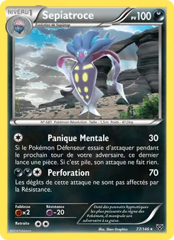 Carte Sepiatroce de l'extension XY, numéro 77/146