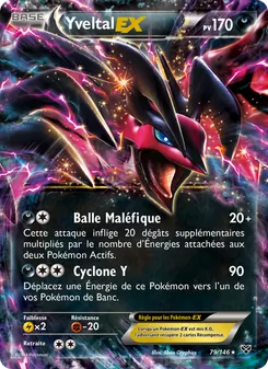 Carte Yveltal EX de l'extension XY, numéro 79/146