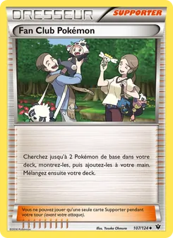Carte Fan Club Pokémon de l'extension Impact des Destins, numéro 107/124