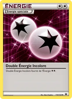 Carte Double Énergie Incolore de l'extension Impact des Destins, numéro 114/124