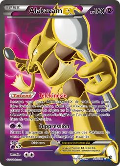 Carte Alakazam EX de l'extension Impact des Destins, numéro 117/124