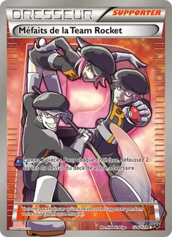 Carte Méfaits de la Team Rocket de l'extension Impact des Destins, numéro 124/124