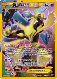 Carte Alakazam EX de l'extension Impact des Destins, numéro 125/124