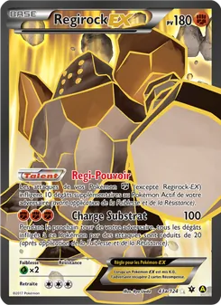 Carte Regirock EX de l'extension Impact des Destins, numéro 43a/124