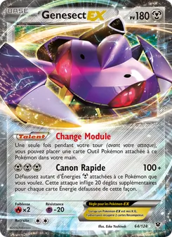 Carte Genesect EX de l'extension Impact des Destins, numéro 64/124