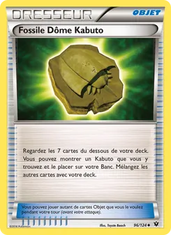 Carte Fossile Dôme Kabuto de l'extension Impact des Destins, numéro 96/124
