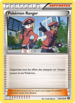 Carte Pokémon Ranger de l'extension Offensive Vapeur, numéro 104/114