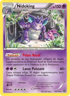 Carte Nidoking de l'extension Offensive Vapeur, numéro 45/114